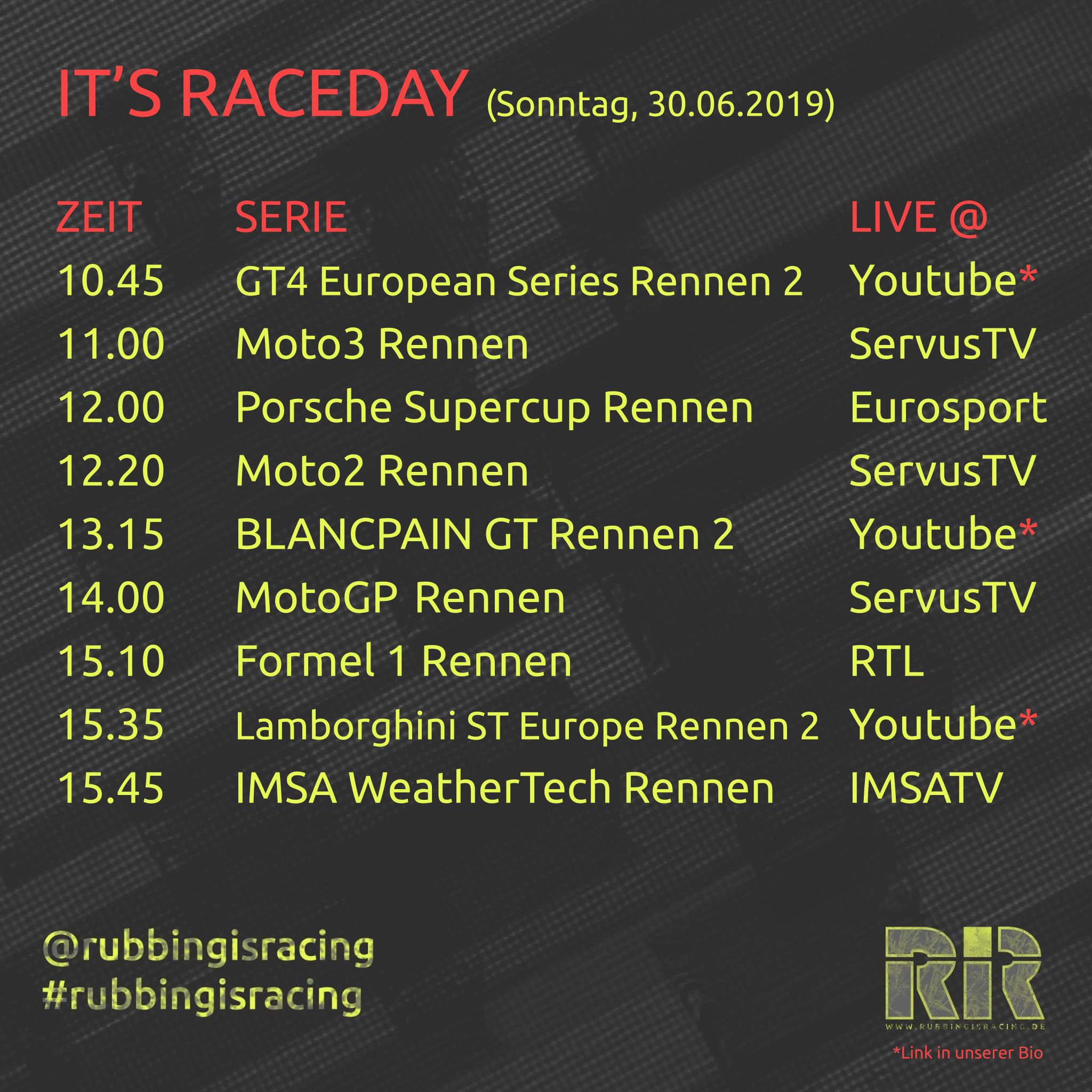 IT'S RACEDAY 30.06.2019