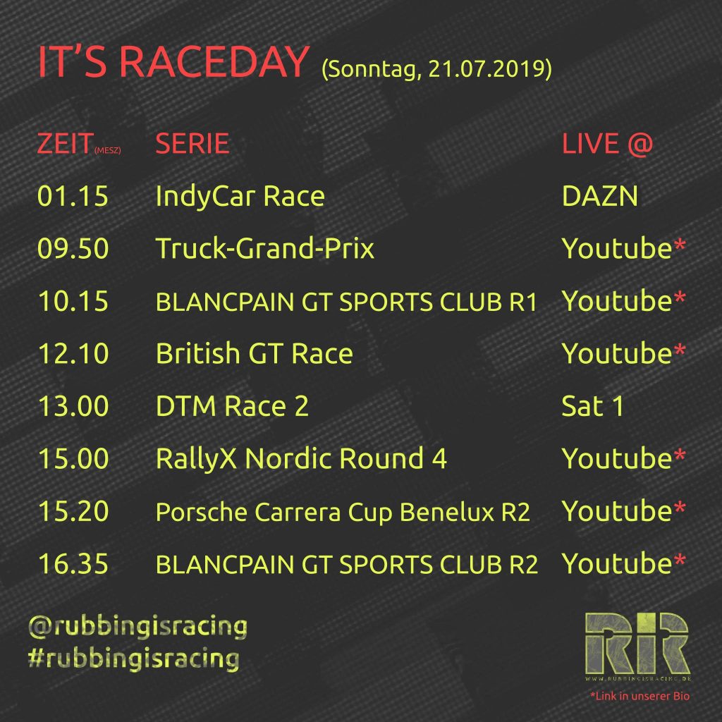 IT'S RACEDAY 21.07.2019