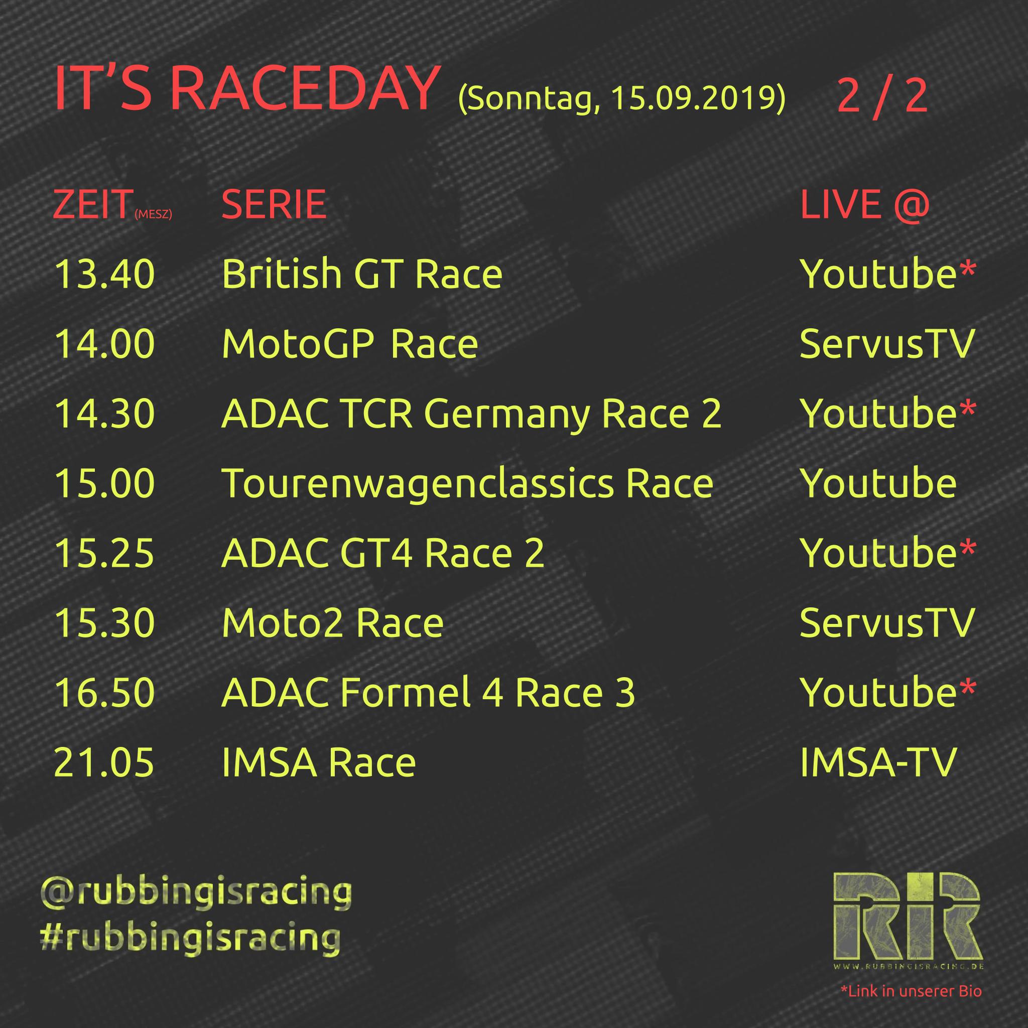 Raceday 2019 09 15