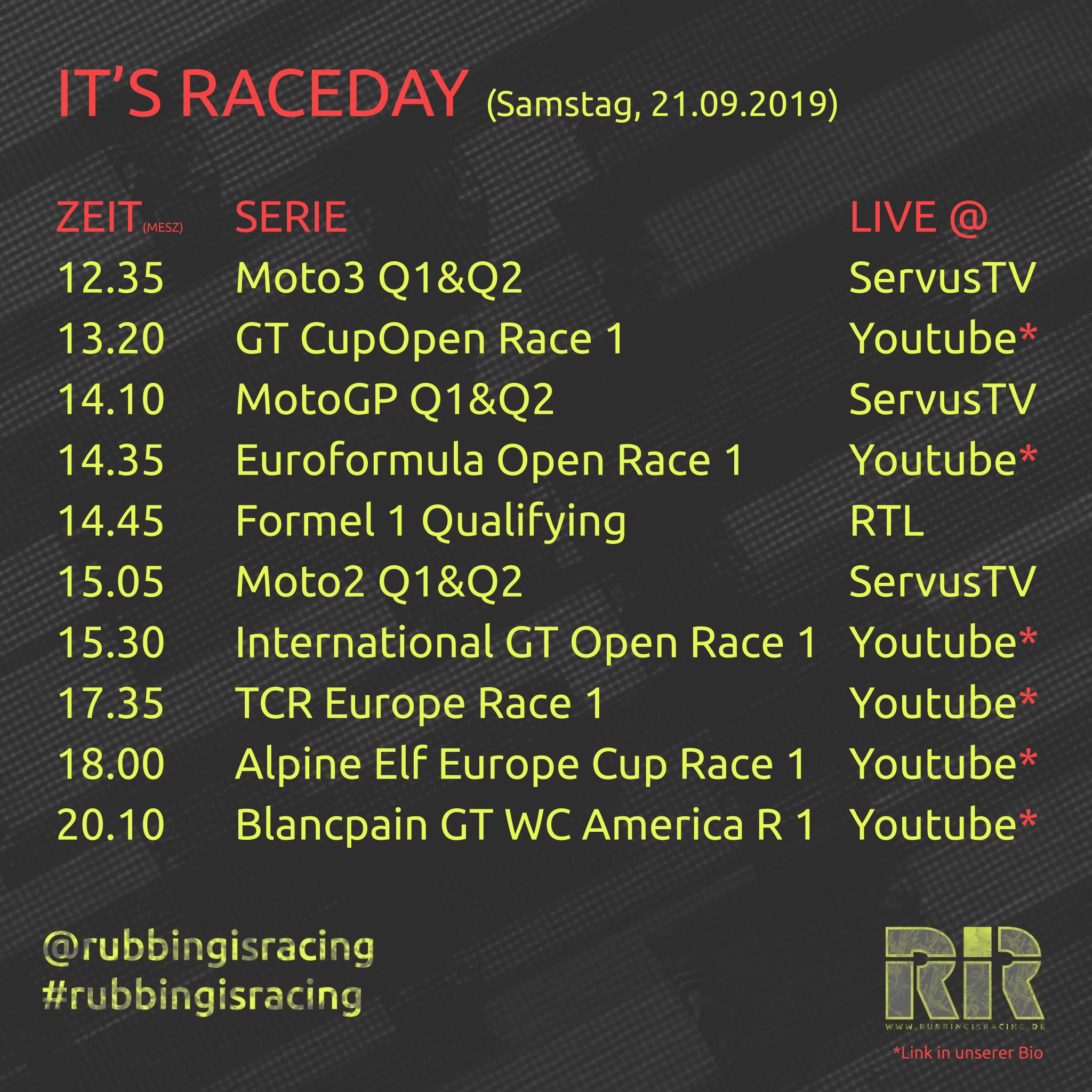 Raceday 20190921