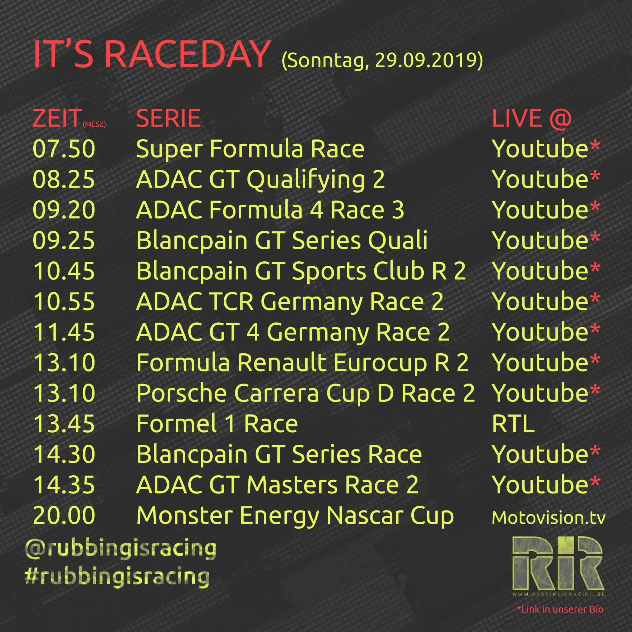 IT'S RACEDAY 20190929