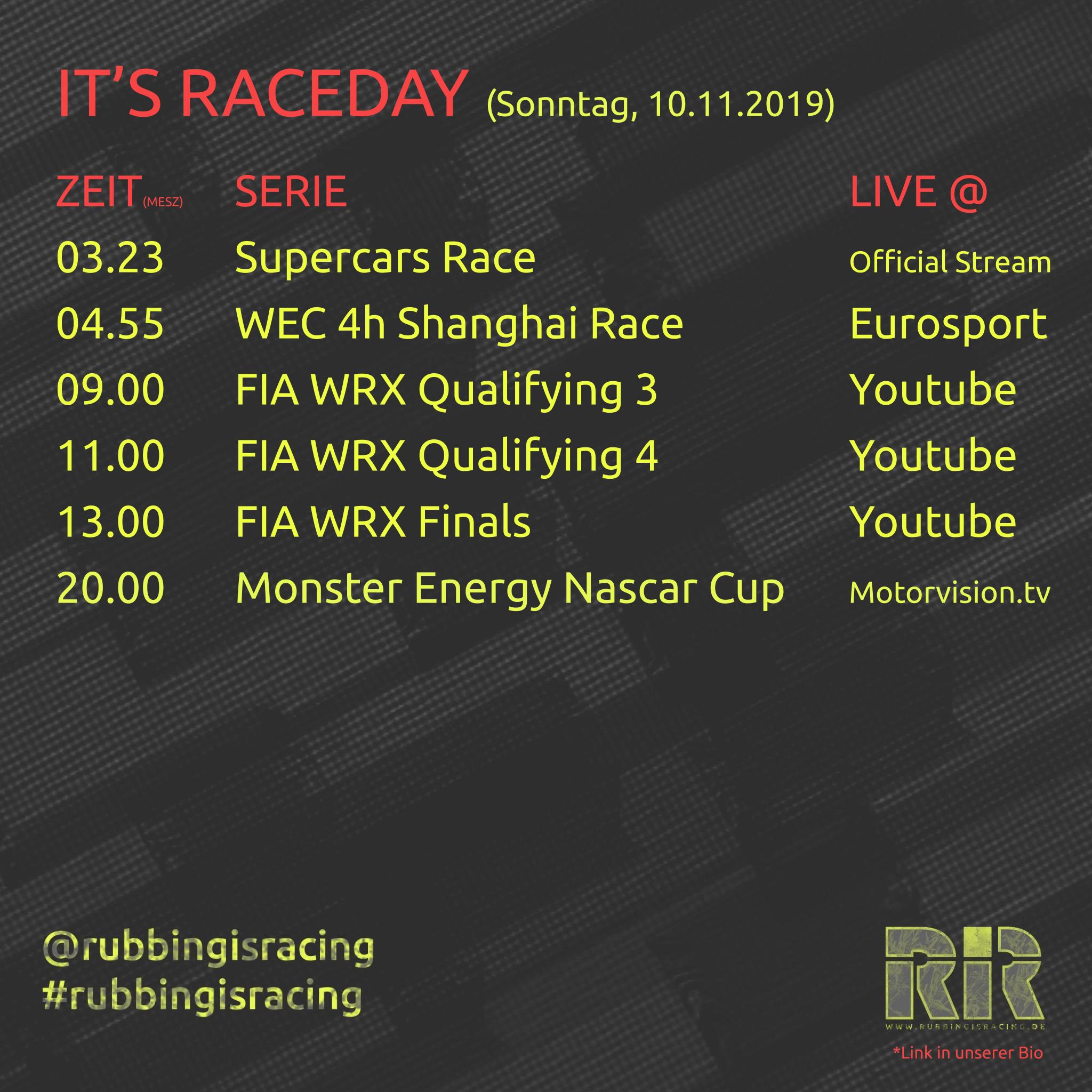IT'S RACEDAY 20191110