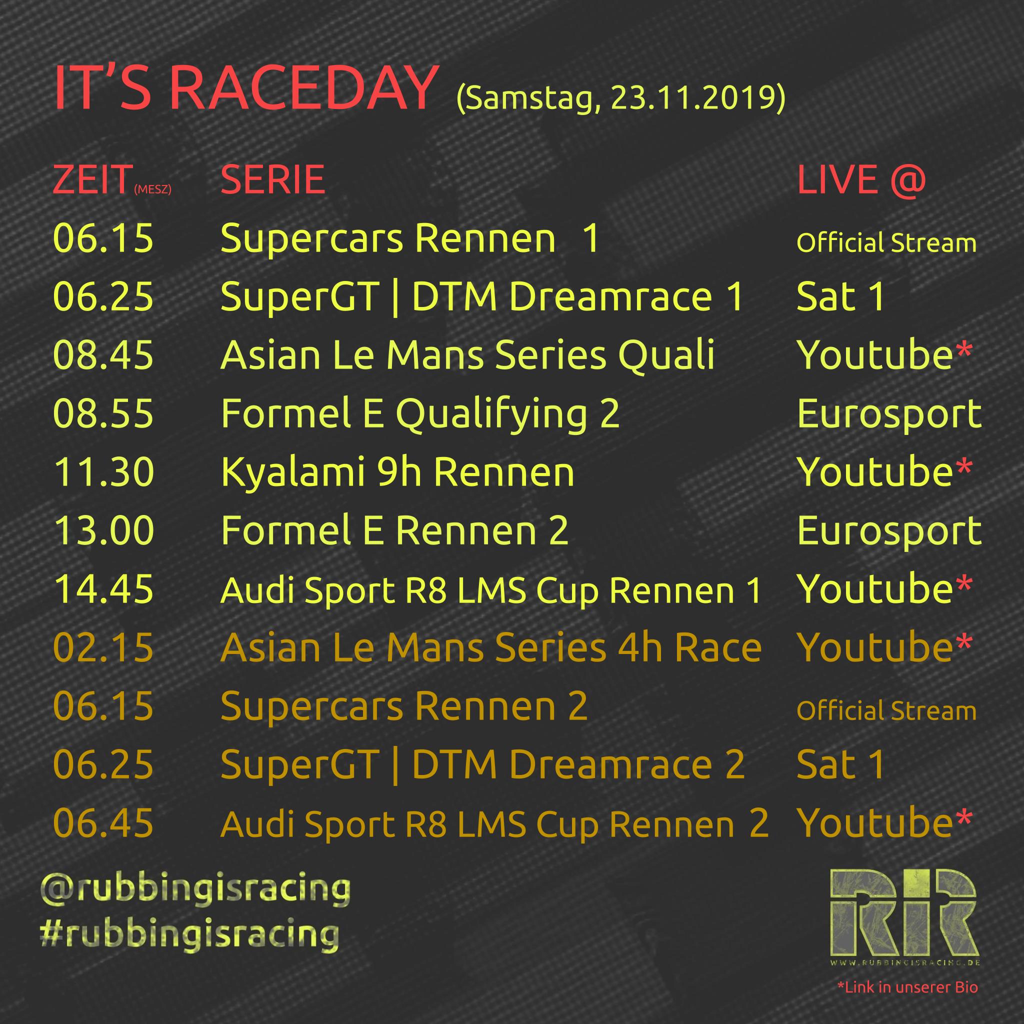 IT'S RACEDAY 20191123